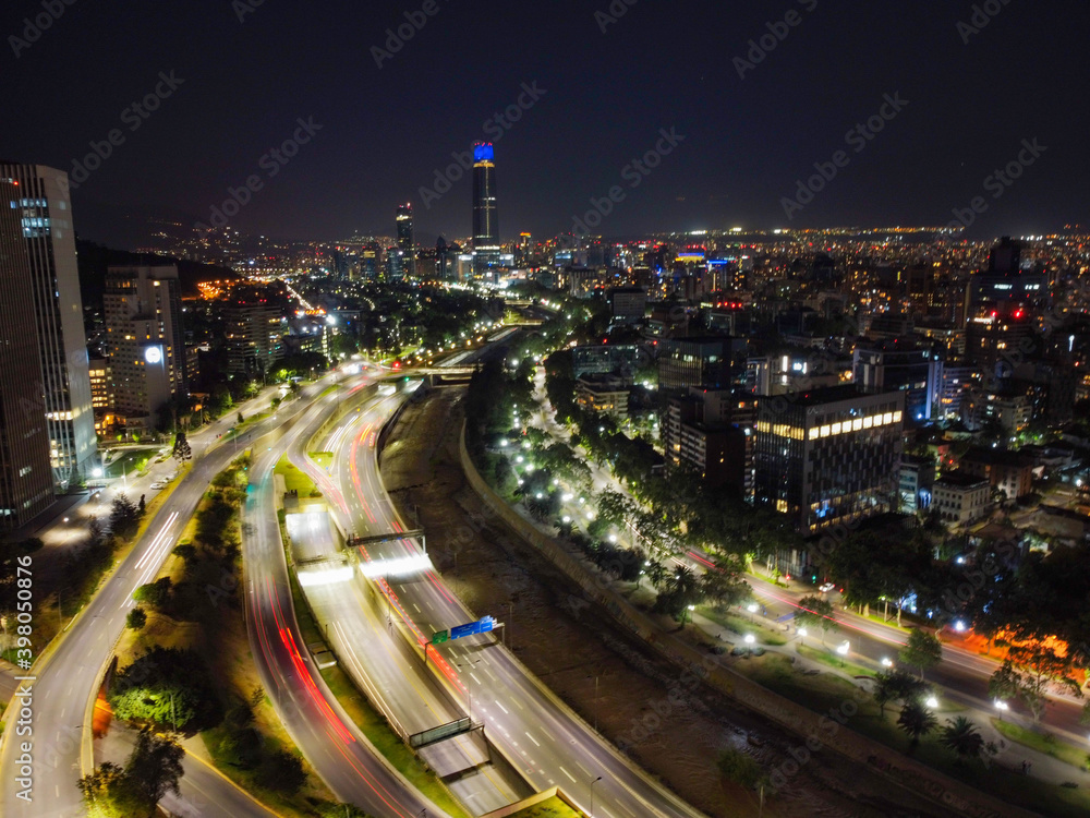 SUNSET AND NIGHT IN SANTIAGO - CHILE SUNSET AND NIGHT IN SANTIAGO - CHILE