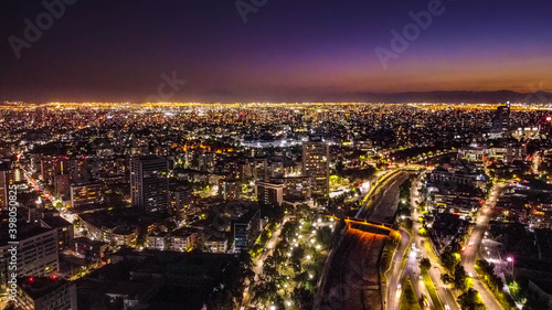 SUNSET AND NIGHT IN SANTIAGO - CHILE © Cristobal