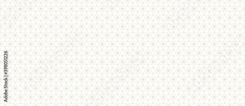 Abstract geometric seamless pattern in Arabian style. Thin golden lines texture, elegant floral lattice, mesh, grid. Oriental luxury background. Subtle gold ornament. Modern vector design template