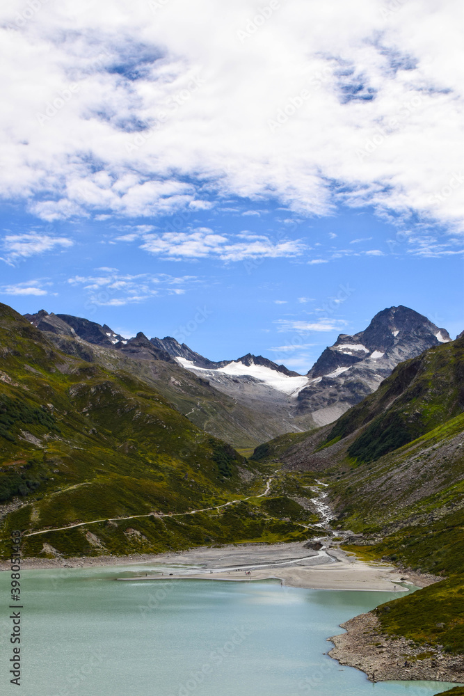 Trekking on a summer day in Montafon Valley, Vorarlberg Austria Trekking on a summer day in Montafon Valley, Vorarlberg Austria