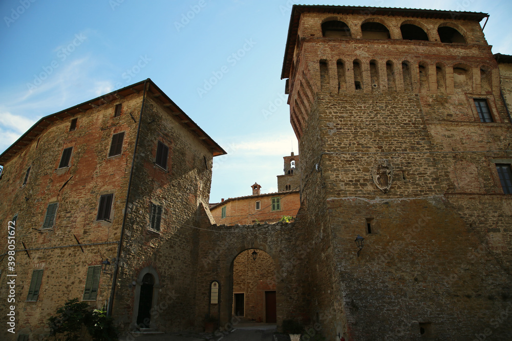 Medieval palaces in the town of Panicale in Umbria, Italy Medieval palaces in the town of Panicale in Umbria, Italy