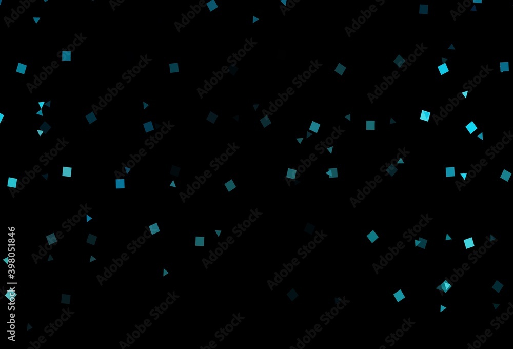 Dark BLUE vector background with triangles, circles, cubes. Dark BLUE vector background with triangles, circles, cubes.