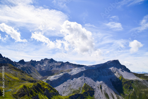 Fototapeta Naklejka Na Ścianę i Meble -  Trekking on a summer day in the Montafon valley, Vorarlberg Austria