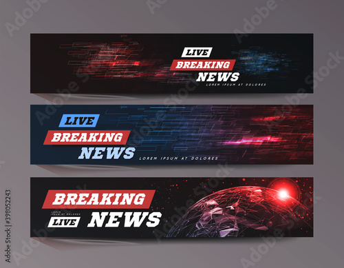 Live Breaking News. Sport News bacjground Can be used as design for television news or Internet media. Vector