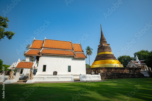 Wat Tra Phang Thong Temple at the Sukhothai Historical Park  Sukhothai Province - Thailand. This is public property  no restrict in copy or use.