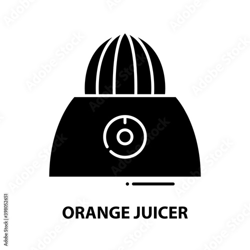 orange juicer icon, black vector sign with editable strokes, concept illustration