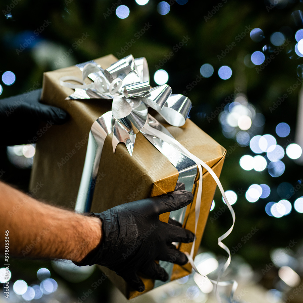 A gift in the age of coronavirus - Christmas 2020 - during the coronavirus pandemic - safety