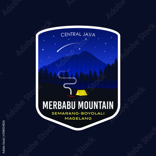 Merbabu Mountain Logo Vector Design