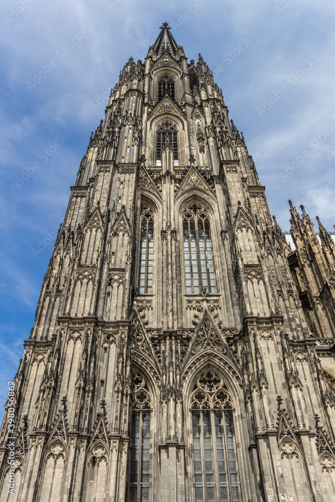 Tower of the historic Dom church of Cologne, Germany