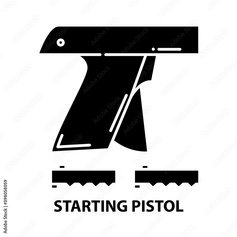 gun icon, black vector sign with editable strokes, concept illustration gun icon, black vector sign with editable strokes, concept illustration