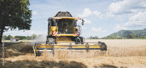Wheat harvest time in summer near Geneva, Switzerland