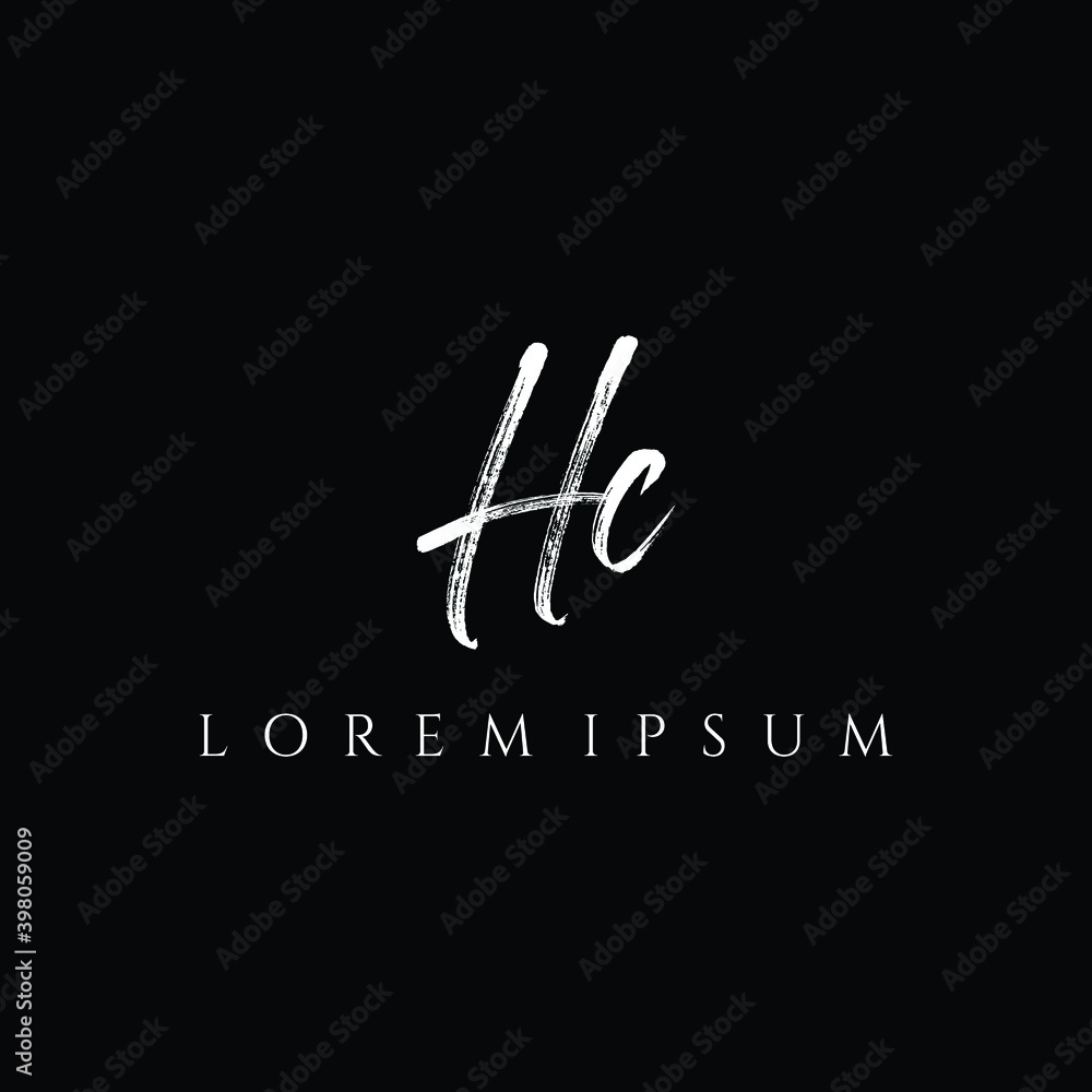 Letter HC luxury logo design vector Letter HC luxury logo design vector