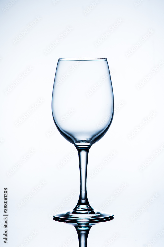 Empty wine glass. isolated on a white background Empty wine glass. isolated on a white background