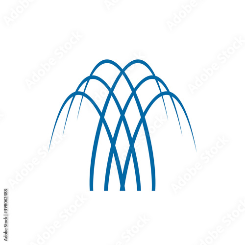 Fountain water logo design template
