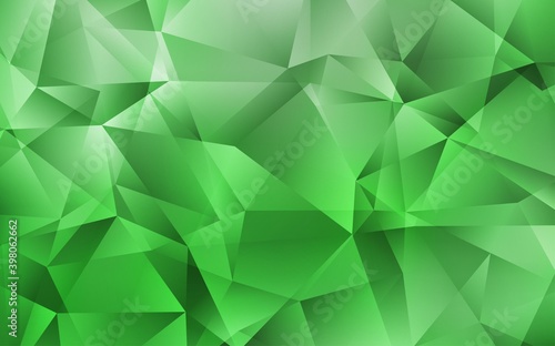 Light Green vector low poly texture.