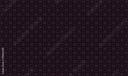 geometric pattern with silhouette and filling of small stars in purple tones.
