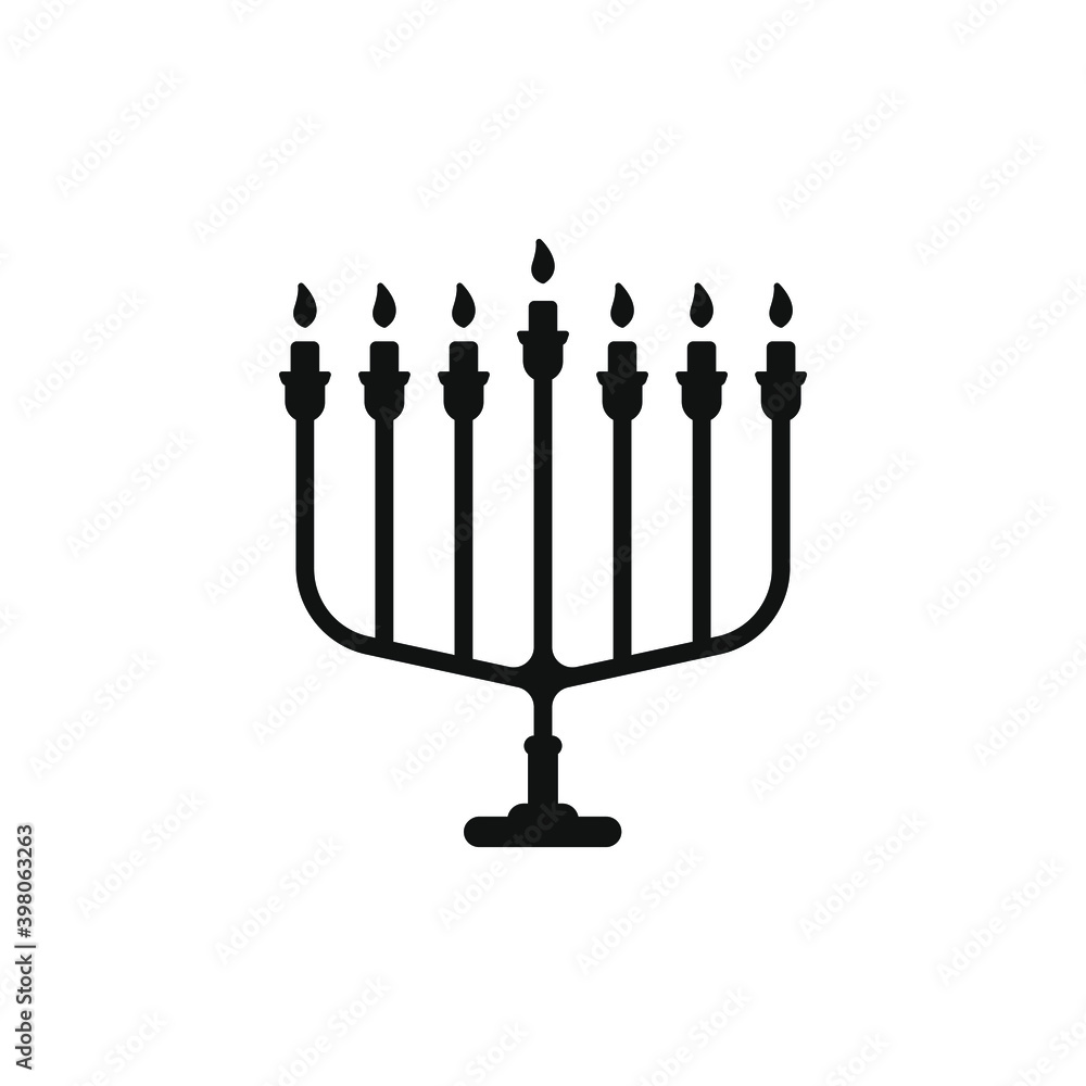 Menorah icon design isolated on white background. Vector illustration Menorah icon design isolated on white background. Vector illustration