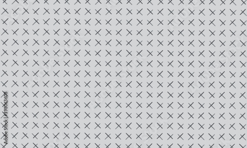 geometric pattern of crossed lines in gray tones.