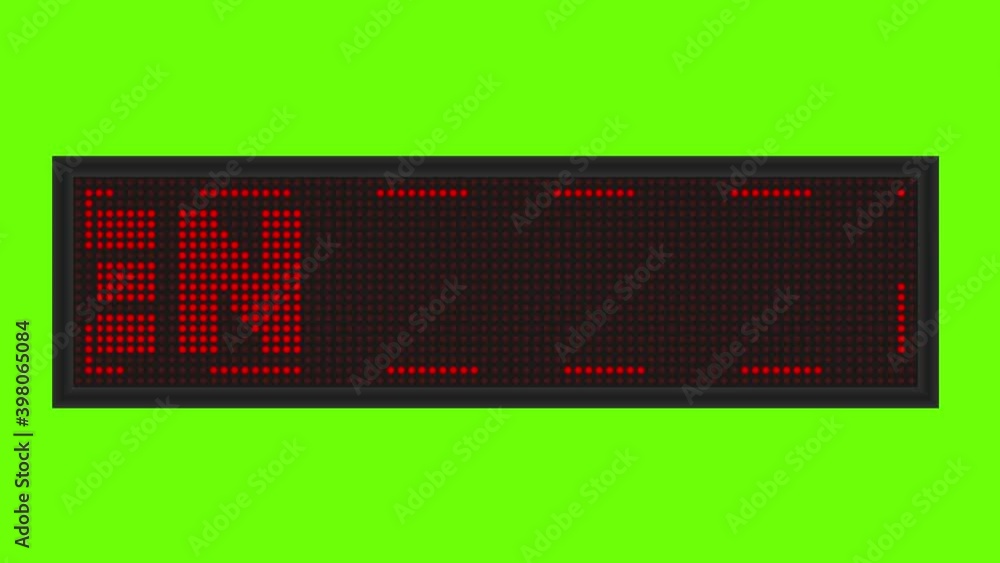 open text on light board.4K video.Looping footage open text on light board.4K video.Looping footage