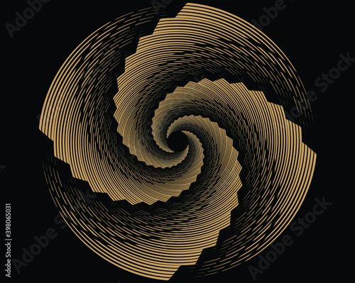 Abstract pattern. Texture with wavy, billowy lines. Optical art background. Wave design black and white. Digital image with a psychedelic stripes. Vector illustration 