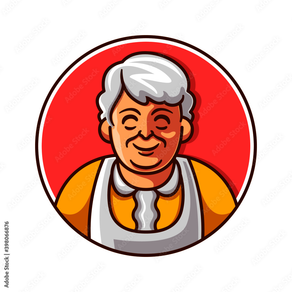Grandmother cartoon illustration Grandmother cartoon illustration