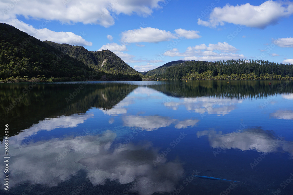 landscape reflection on the lake