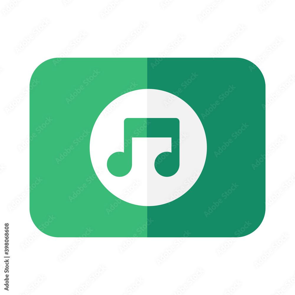 Musical notation flat vector icon Musical notation flat vector icon