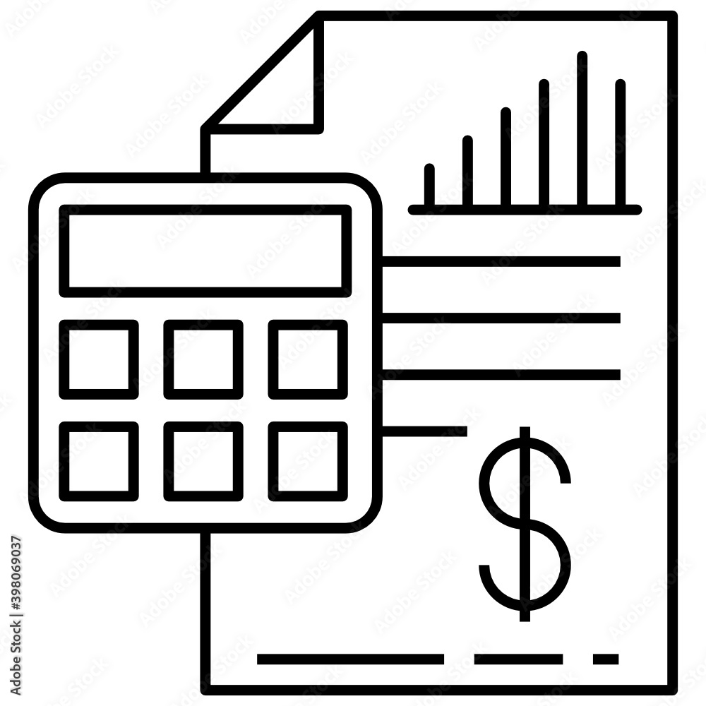 Profit and Loss Calculator Vector Icon Design, Financier and investors Symbol on White Background, Business Capitalism and Finance Sign, Return on Investment Concept Profit and Loss Calculator Vector Icon Design, Financier and investors Symbol on White Background, Business Capitalism and Finance Sign, Return on Investment Concept