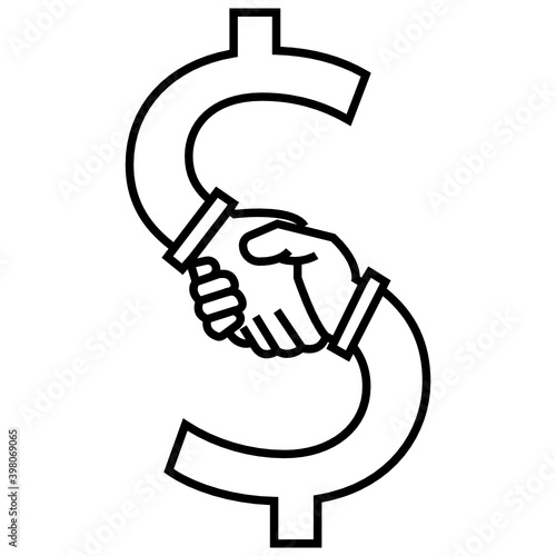 Partnership Vector Icon Design, Financier and investors Symbol on White Background, Business Capitalism and Finance Sign, Business Meets the Investor Concept,