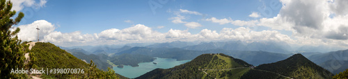 Mountain panorama from Herzogstand mountain in Bavaria, Germany © BirgitKorber