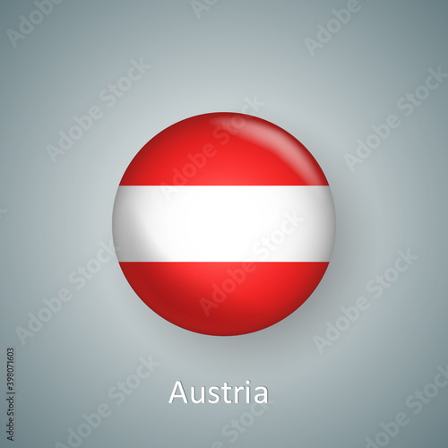 Austria flag icon circle 3d gradient isolated Free Download Austria flag icon circle 3d gradient isolated - GFXLoad