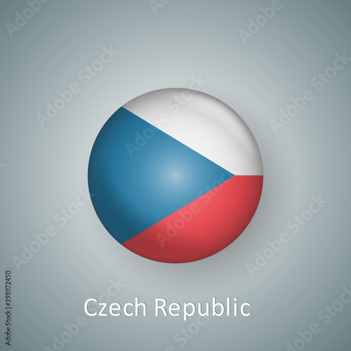 Free Download Czech Republic flag icon circle 3d gradient isolated - GFXLoad