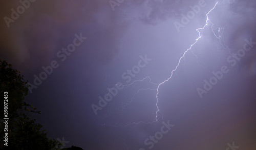 Lightning, catching lightning on a stormy night, pure energy, intense light.