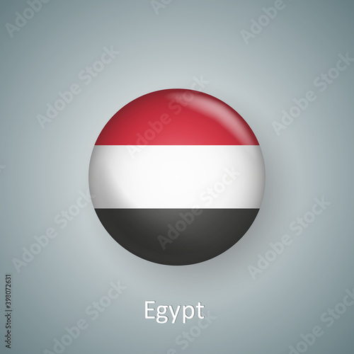 Egypt flag icon circle 3d gradient isolated Free Download Egypt flag icon circle 3d gradient isolated - GFXLoad