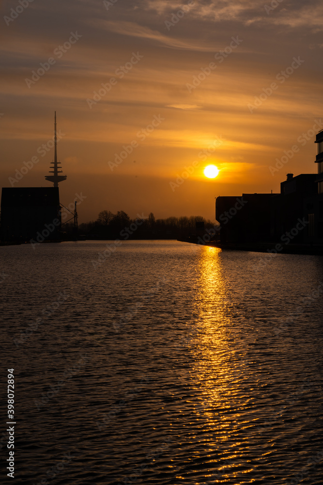 Morgenstimmung am Stadthafen in Münster Morgenstimmung am Stadthafen in Münster