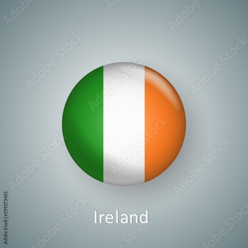 Ireland flag icon circle 3d gradient isolated Free Download Ireland flag icon circle 3d gradient isolated - GFXLoad