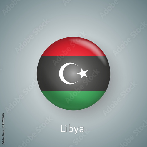 Free Download Libya flag icon circle 3d gradient isolated - GFXLoad