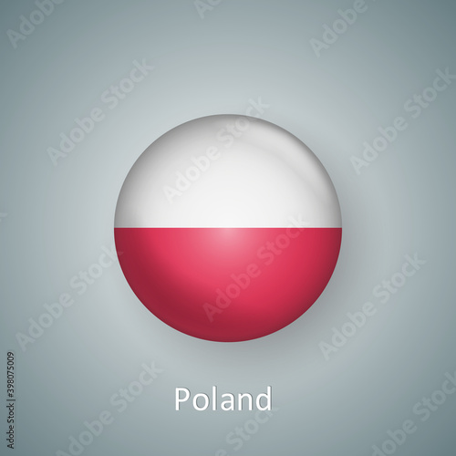 Poland flag icon circle 3d gradient isolated Free Download Poland flag icon circle 3d gradient isolated - GFXLoad