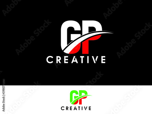 GP Logo Image, GP G P Logo Icon Design