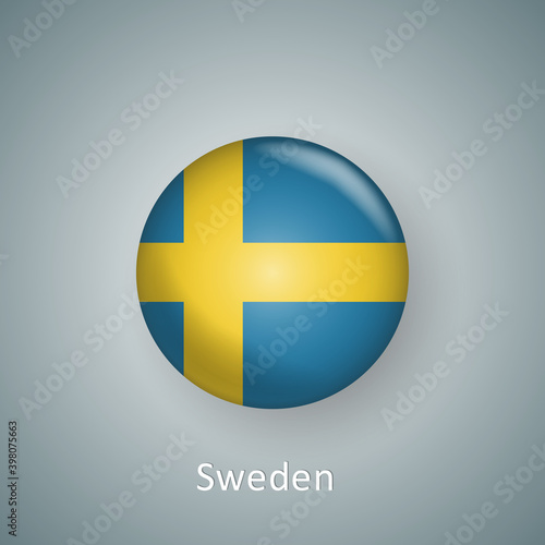 Free Download Sweden flag icon circle 3d gradient isolated - GFXLoad