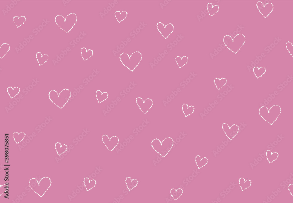 Hearts seamless pattern. Trendy monochrome background texture for fabric, print, textile, wallpaper and wrapping. Modern vector design