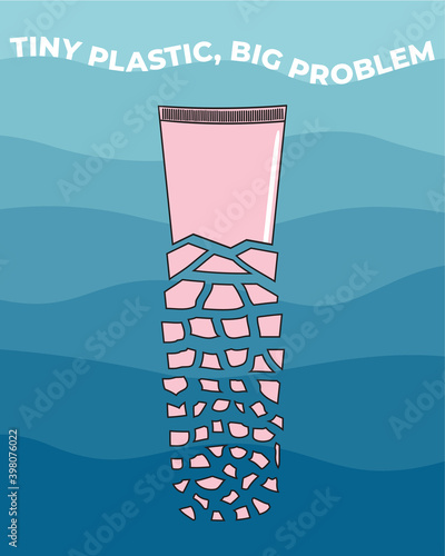 The plastic tube breaks up into small pieces