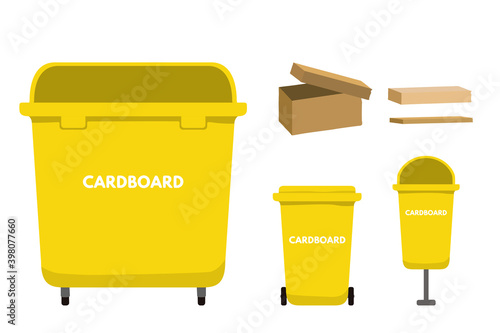 Garbage bin for cardboard