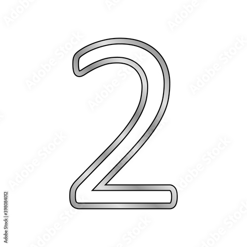 Gold number two symbol.