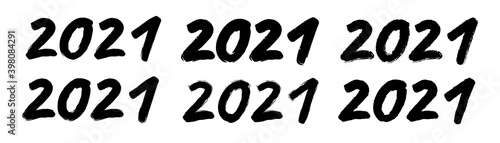 Big set of logo 2021 text vector