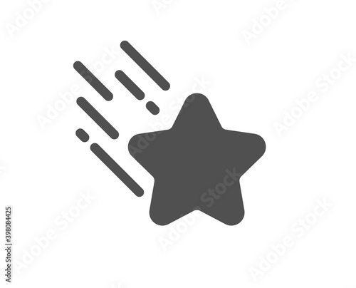 Falling star icon. Night sign. Firework symbol. Quality design element. Flat style falling star icon. Editable stroke. Vector