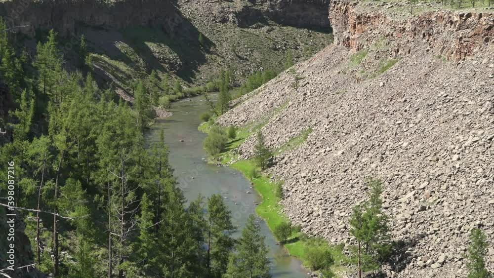 Deep Cleft Between Escarpments of Stony Canyon Geological Formation ...