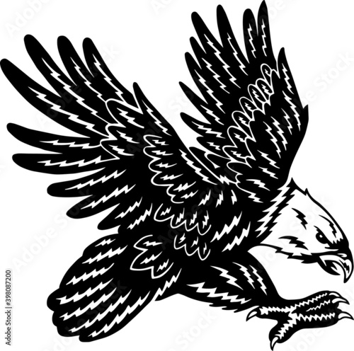Screaming american eagle graphic icon