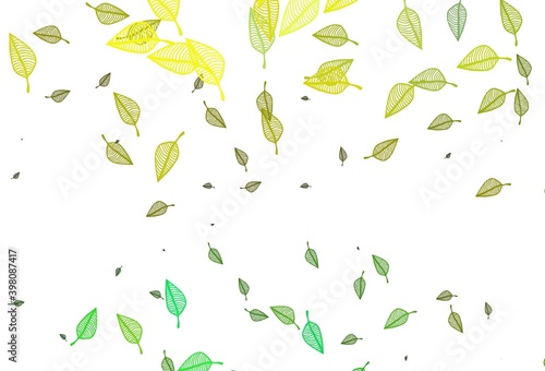 Light Green, Yellow vector sketch background.