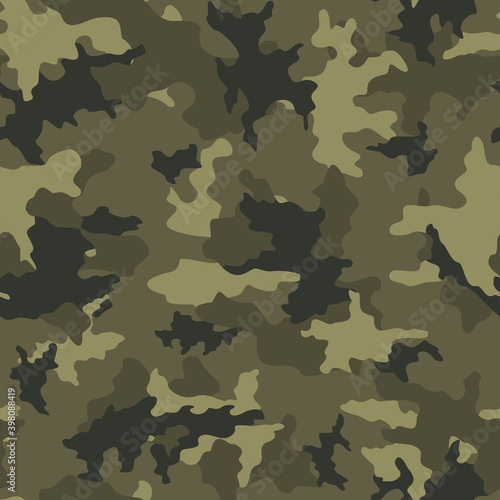  Vector camouflage seamless background khaki pattern. forest design.